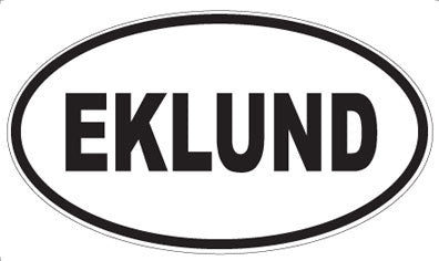 EKLUND - Oval Sticker