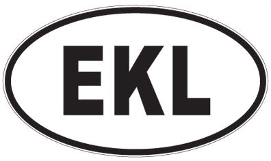 EKL - 3 Letter Initials Oval Magnet