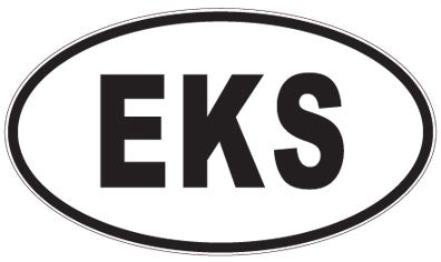 EKS - 3 Letter Initials Oval Magnet
