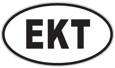 EKT - 3 Letter Initials Oval Magnet