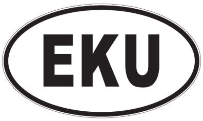 EKU - 3 Letter Initials Oval Magnet