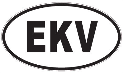 EKV - 3 Letter Initials Oval Magnet
