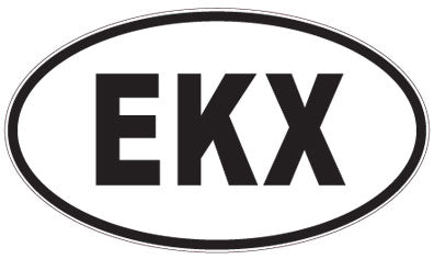 EKX - 3 Letter Initials Oval Magnet