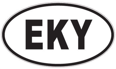 EKY - 3 Letter Initials Oval Magnet