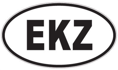 EKZ - 3 Letter Initials Oval Magnet