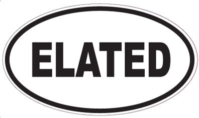 ELATED - Oval Sticker