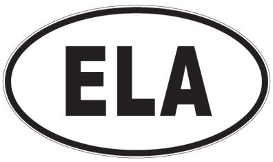 ELA - 3 Letter Initials Oval Magnet