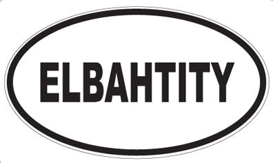 ELBAHTITY - Oval Magnet