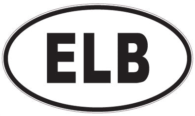 ELB - 3 Letter Initials Oval Magnet