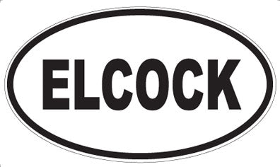 ELCOCK - Oval Sticker