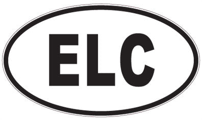 ELC - 3 Letter Initials Oval Magnet