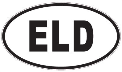 ELD - 3 Letter Initials Oval Magnet