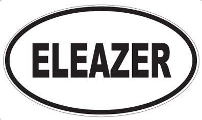 ELEAZER - Oval Sticker