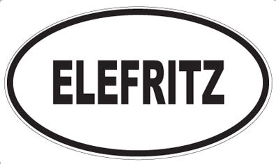 ELEFRITZ - Oval Sticker