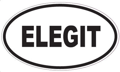 ELEGIT - Oval Sticker