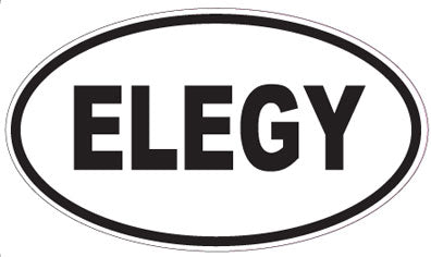 ELEGY - Oval Sticker