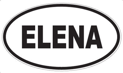 ELENA - Oval Sticker