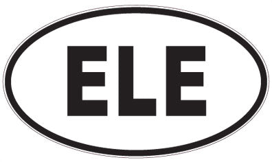ELE - 3 Letter Initials Oval Magnet