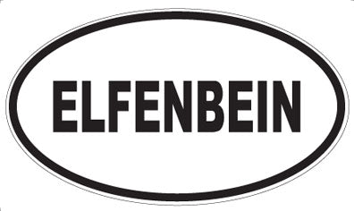 ELFENBEIN - Oval Sticker