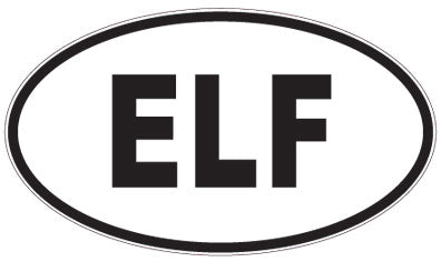 ELF - 3 Letter Initials Oval Magnet