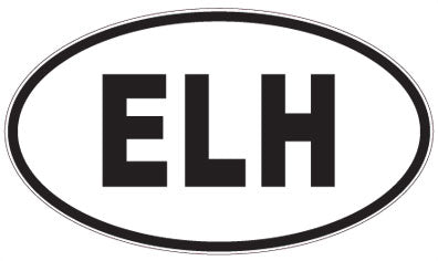 ELH - 3 Letter Initials Oval Magnet