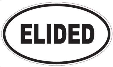 ELIDED - Oval Sticker