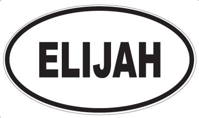 ELIJAH - Oval Sticker