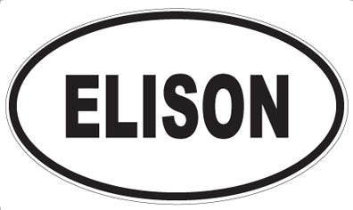 ELISON - Oval Sticker