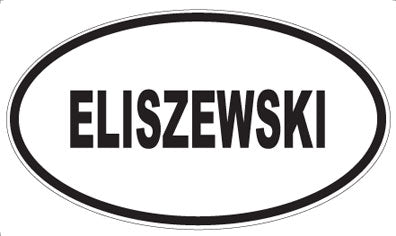 ELISZEWSKI - Oval Sticker