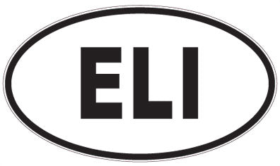 ELI - 3 Letter Initials Oval Magnet