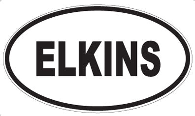 ELKINS - Oval Sticker