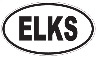 ELKS - Oval Sticker