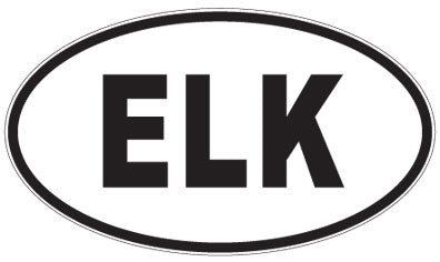 ELK - 3 Letter Initials Oval Magnet
