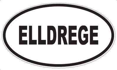 ELLDREGE - Oval Sticker