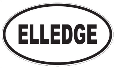 ELLEDGE - Oval Sticker