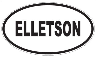 ELLETSON - Oval Sticker