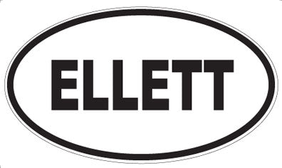 ELLETT - Oval Sticker