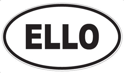 ELLO - Oval Sticker