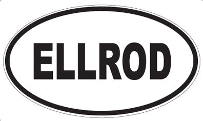 ELLROD - Oval Sticker