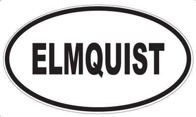 ELMQUIST - Oval Sticker