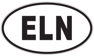 ELN - 3 Letter Initials Oval Magnet