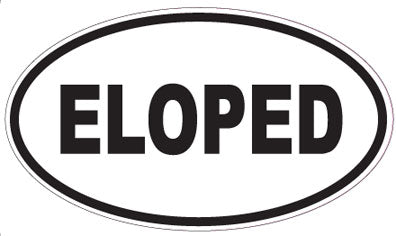 ELOPED - Oval Sticker
