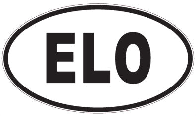 ELO - 3 Letter Initials Oval Magnet