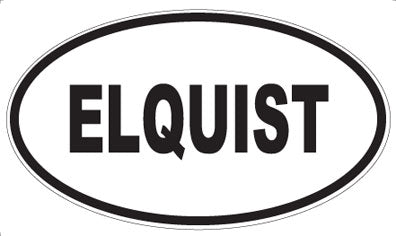 ELQUIST - Oval Sticker