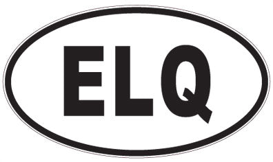 ELQ - 3 Letter Initials Oval Magnet