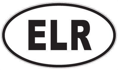 ELR - 3 Letter Initials Oval Magnet