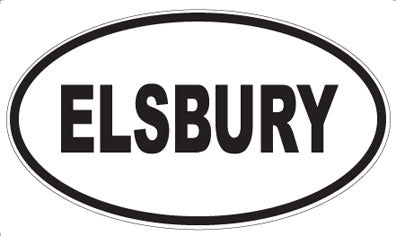 ELSBURY - Oval Sticker