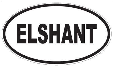 ELSHANT - Oval Sticker
