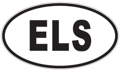 ELS - 3 Letter Initials Oval Magnet