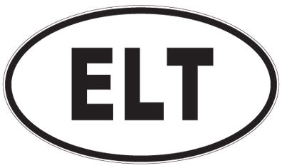 ELT - 3 Letter Initials Oval Magnet